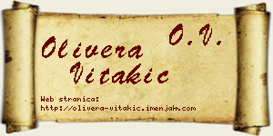 Olivera Vitakić vizit kartica